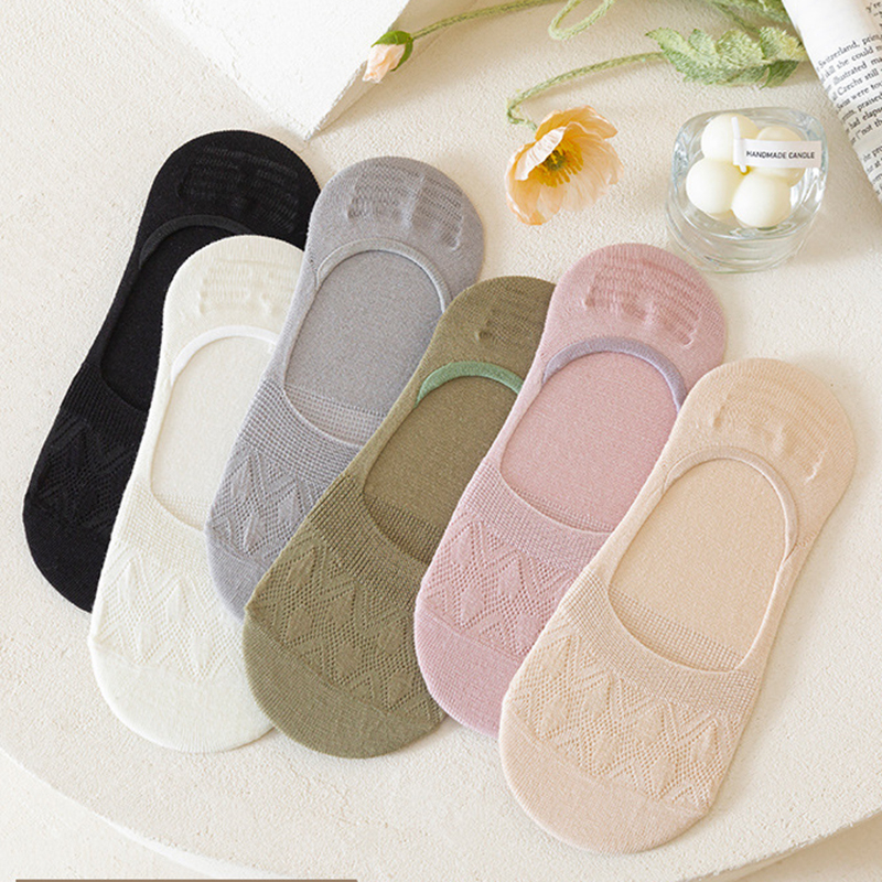 FHYL Đôi Vớ Thuyền Bằng Cotton Siêu Mỏng Thời Trang Hàn Quốc Cho Nữ