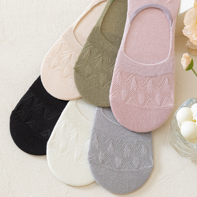 FHYL Đôi Vớ Thuyền Bằng Cotton Siêu Mỏng Thời Trang Hàn Quốc Cho Nữ