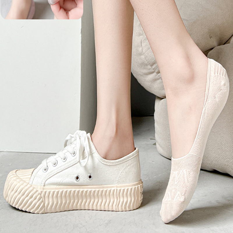 FHYL Đôi Vớ Thuyền Bằng Cotton Siêu Mỏng Thời Trang Hàn Quốc Cho Nữ