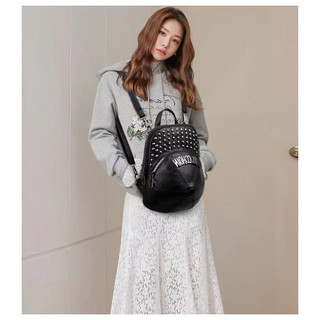 Popular backpack soft leather hat backpack women's new fashion personalized rivet messenger bag chest bag trendy backpack women