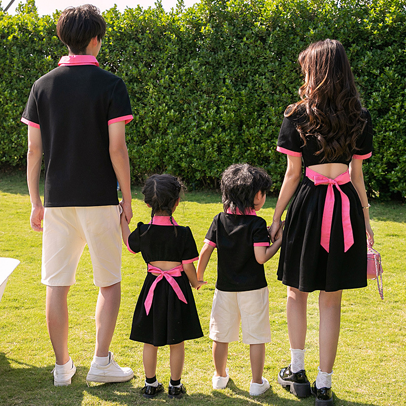 Áo Thun Gia Đình Có Cổ Thời Trang Năng Động