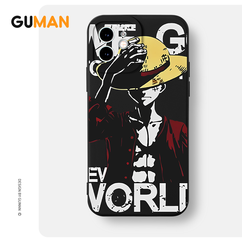 Ốp lưng GUMAN Mềm ngầu nam đen dễ thương đẹp Cho iPhone 14 13 12 11 Pro Max SE 2020 X XR XS 8 7 ip 6S 6 Plus kute XYB1691