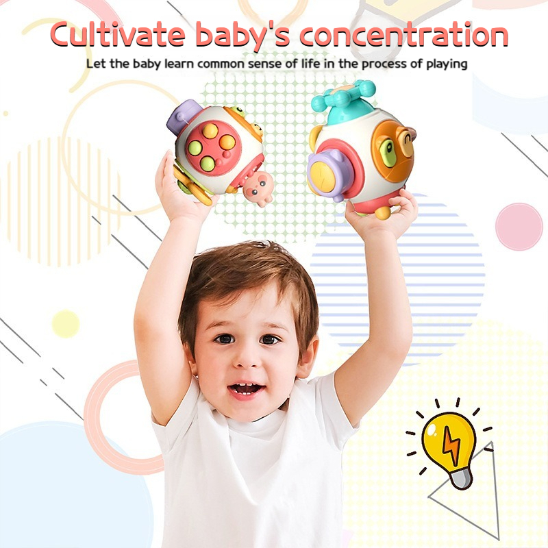 LAHOMIA Đồ chơi Montessori Busy Egg hỗ trợ giáo dục sớm dạy nắm bóng cảm ứng cho trẻ sơ sinh