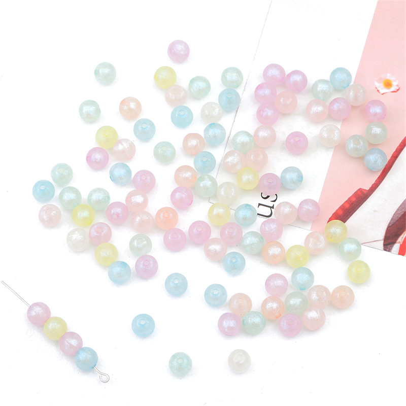 Chuỗi Hạt Acrylic 6mm Nhiều Màu Sắc Dùng Làm Trang Sức Thủ Công