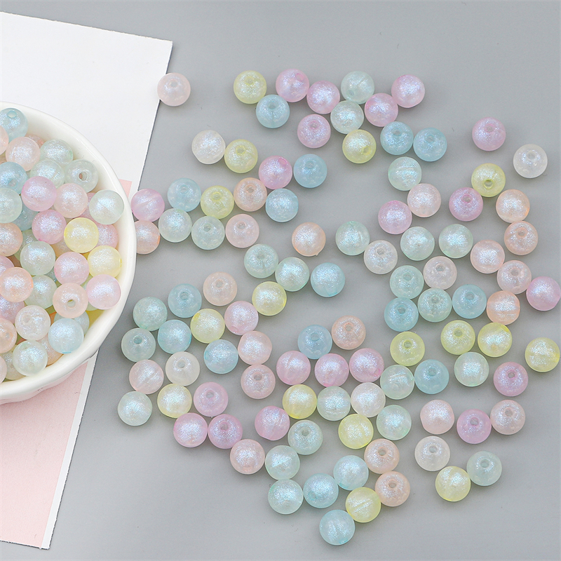 Chuỗi Hạt Acrylic 6mm Nhiều Màu Sắc Dùng Làm Trang Sức Thủ Công