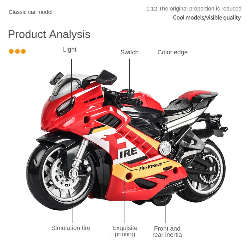 Đồ Chơi Xe Mô Tô Cảnh Sát Điện Tử Có Đèn Và Nhạc Cho Bé 3 Tuổi