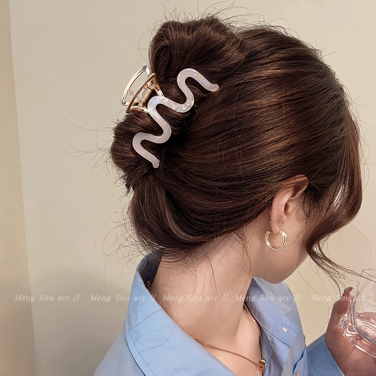Kẹp Tóc Hình Chữ M Bằng Hợp Kim Phong Cách Hàn Quốc Đơn Giản Dành Cho Nữ