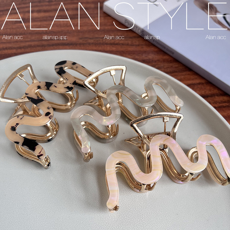 Kẹp Tóc Hình Chữ M Bằng Hợp Kim Phong Cách Hàn Quốc Đơn Giản Dành Cho Nữ