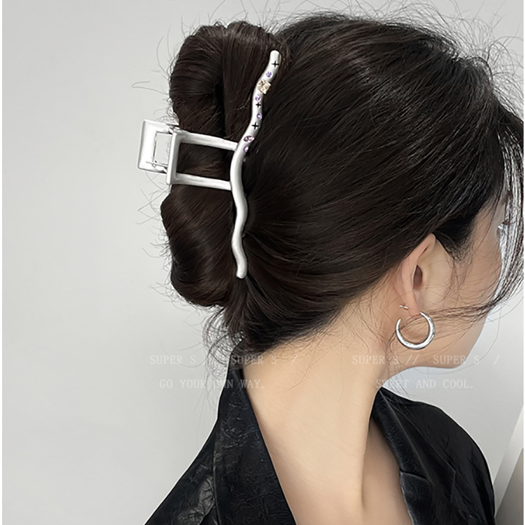 Kẹp Tóc Đính Đá Zircon Màu Sắc Ngôi Sao Chất Lượng Cao Cho Nữ