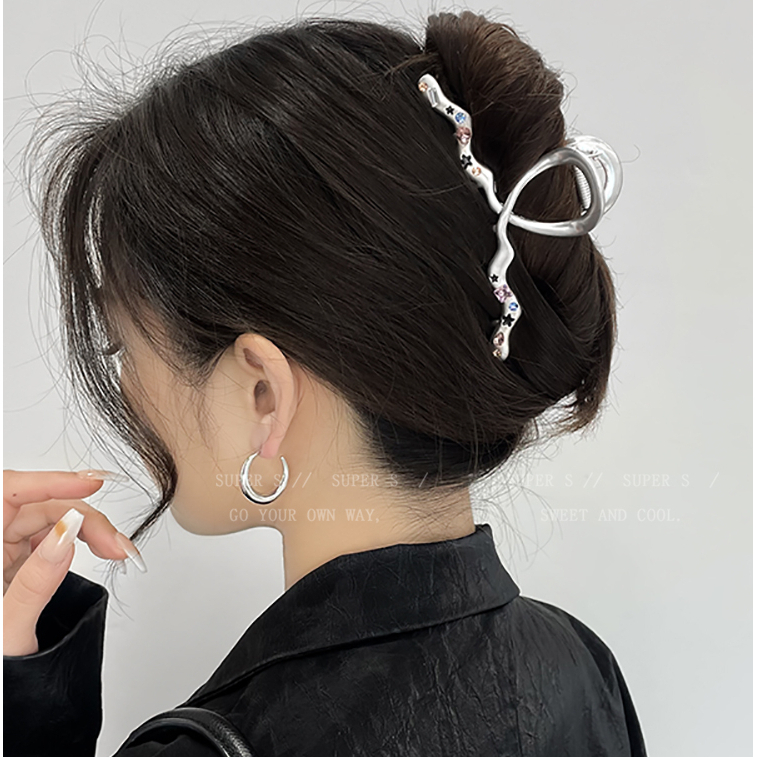 Kẹp Tóc Đính Đá Zircon Màu Sắc Ngôi Sao Chất Lượng Cao Cho Nữ