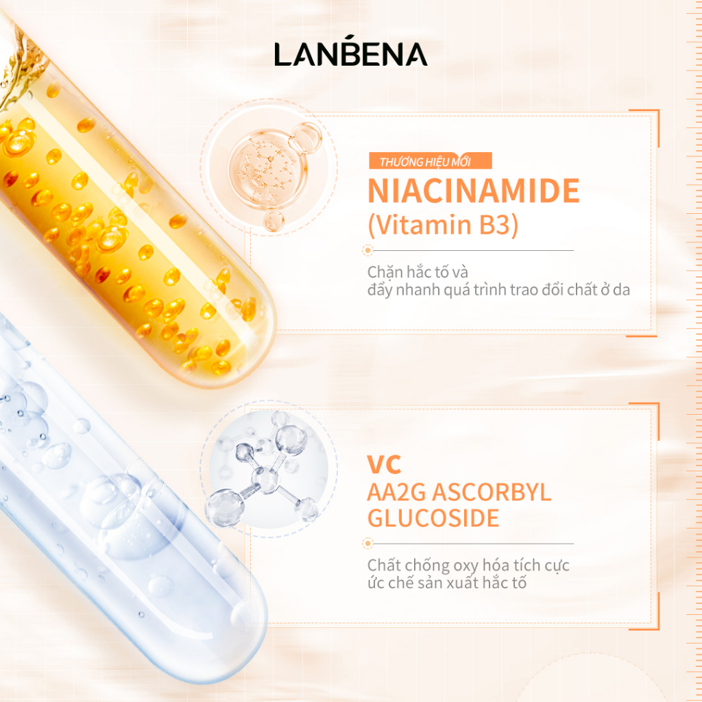 Tinh Chất Làm Trắng Serum Niacinamide Vitamin C Lanbena Làm Sáng Da Giảm Vết Thâm Và Làm Săn Chắc Da (15ml/30ml)