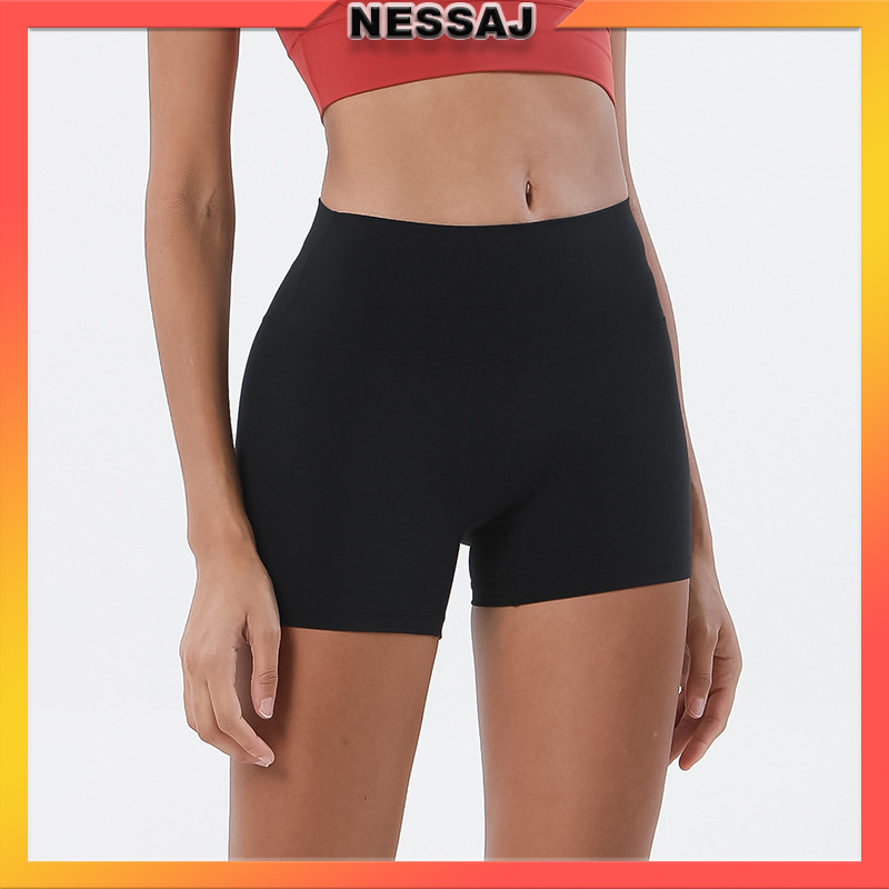 Quần Short Tập Yoga Lưng Cao Không Đường May Thời Trang Cho Nữ