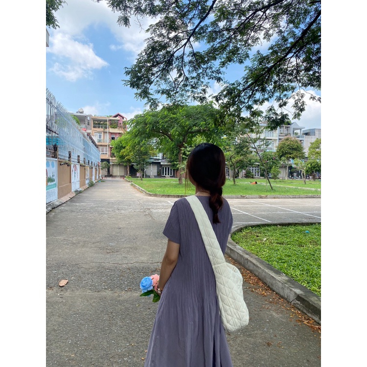 Túi Đeo Chéo Thêu Hình Thoi Sức Chứa Lớn Phong Cách Retro Thời Trang Cho Nữ