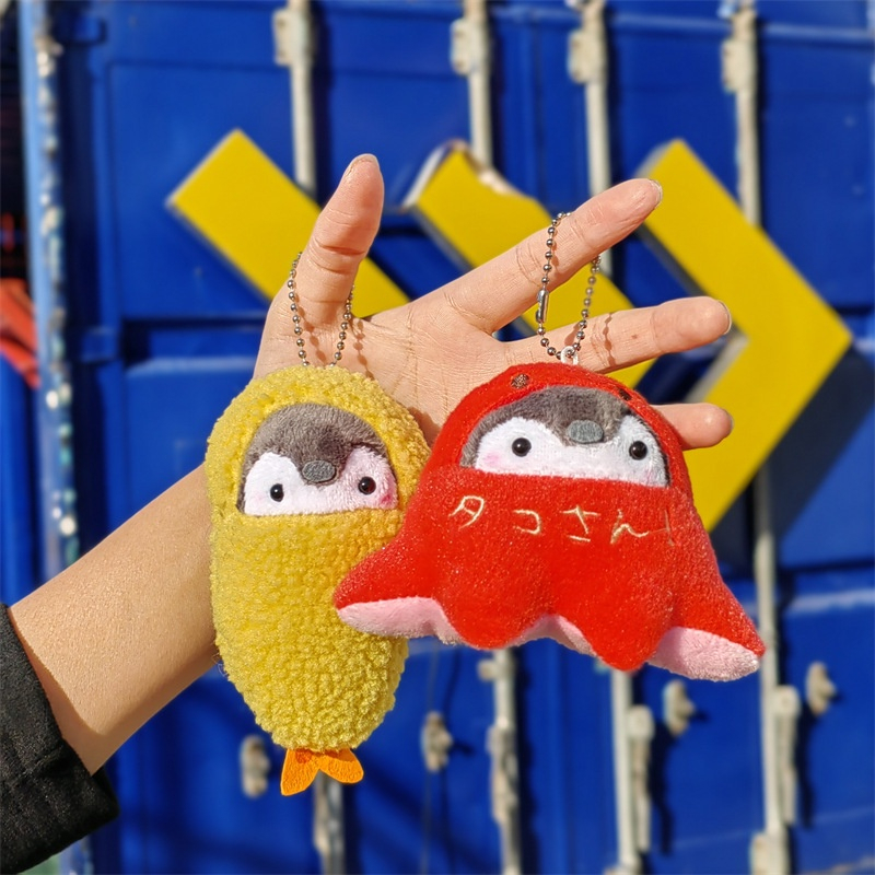 HT XIANSHENG Móc Khóa Chim Cánh Cụt Nhồi Bông Dễ Thương