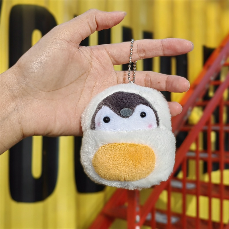 HT XIANSHENG Móc Khóa Chim Cánh Cụt Nhồi Bông Dễ Thương