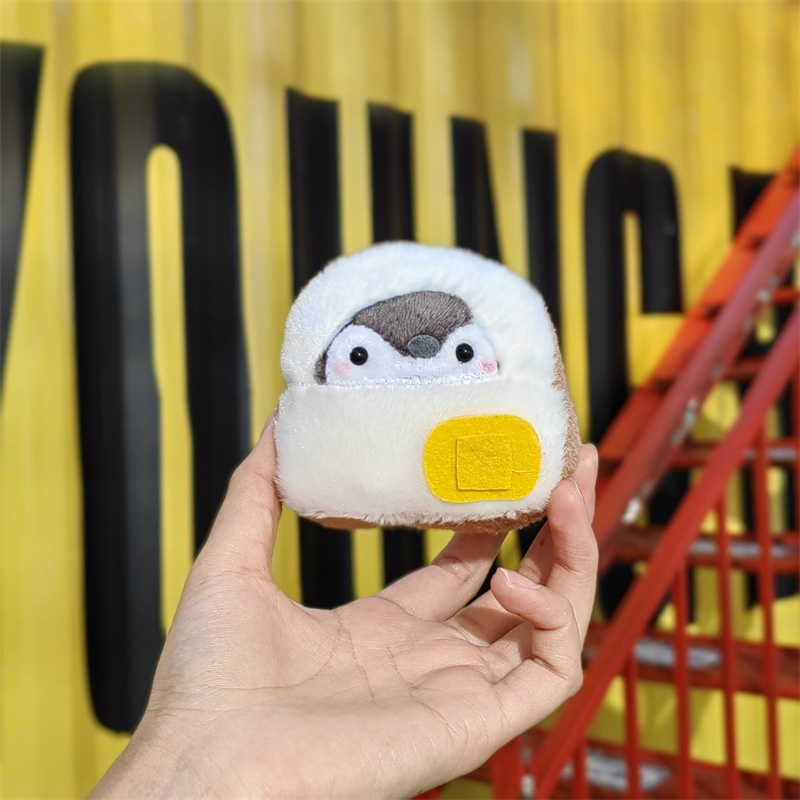 HT XIANSHENG Móc Khóa Chim Cánh Cụt Nhồi Bông Dễ Thương