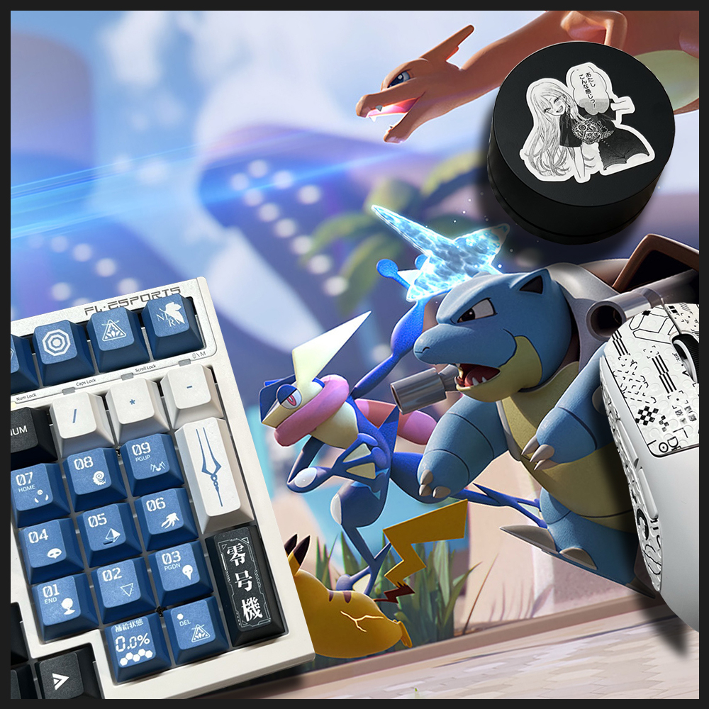 Tấm Lót Chuột Và Bàn Phím Máy Tính Bằng Cao Su Thêu Hình Pokemon Cỡ Lớn Tùy Chỉnh Tiện Dụng