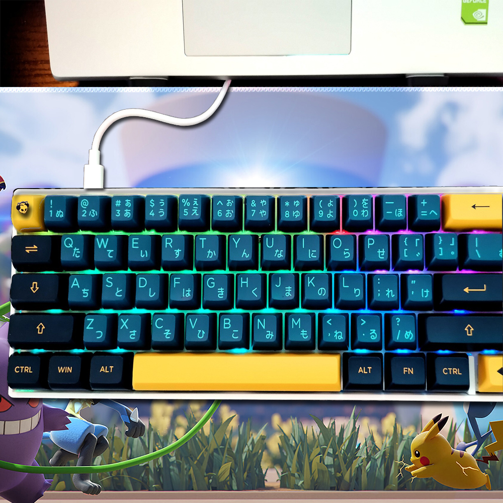 Tấm Lót Chuột Và Bàn Phím Máy Tính Bằng Cao Su Thêu Hình Pokemon Cỡ Lớn Tùy Chỉnh Tiện Dụng