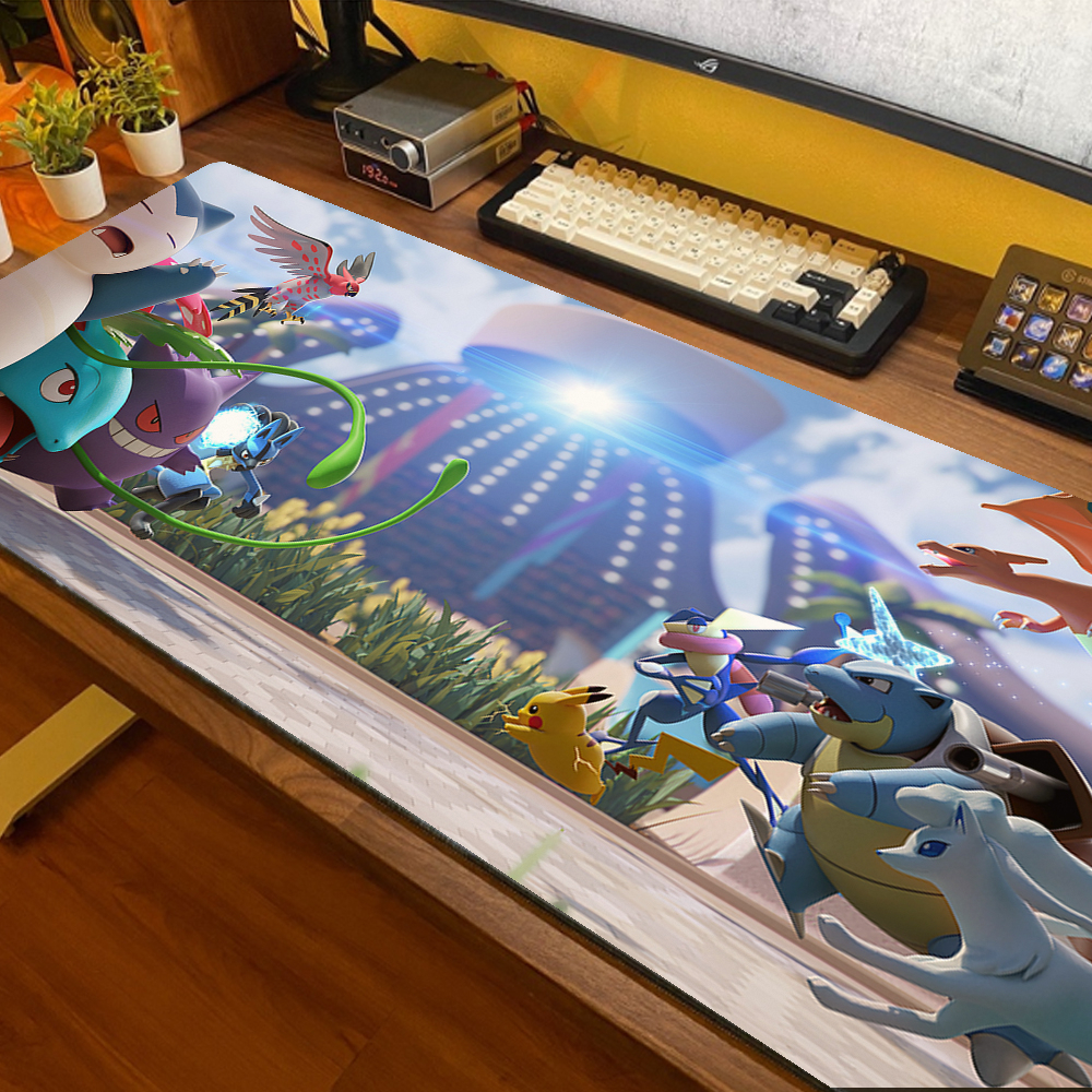 Tấm Lót Chuột Và Bàn Phím Máy Tính Bằng Cao Su Thêu Hình Pokemon Cỡ Lớn Tùy Chỉnh Tiện Dụng