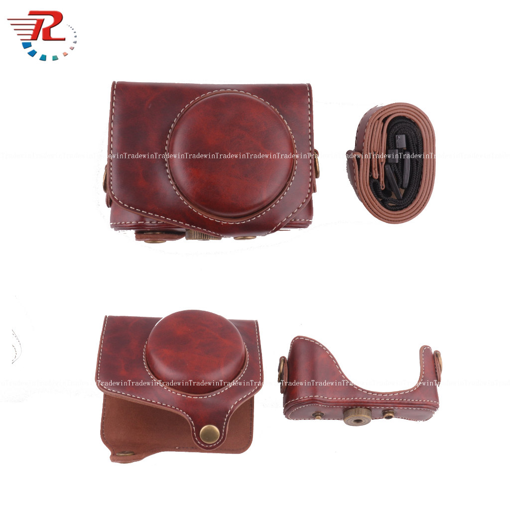 Túi Da Pu Đựng Máy Ảnh Canon G7X2 G7Xii G7X Mark ii Canon G7X2 G7Xii G7X Mark ii Có Dây Đeo Vai