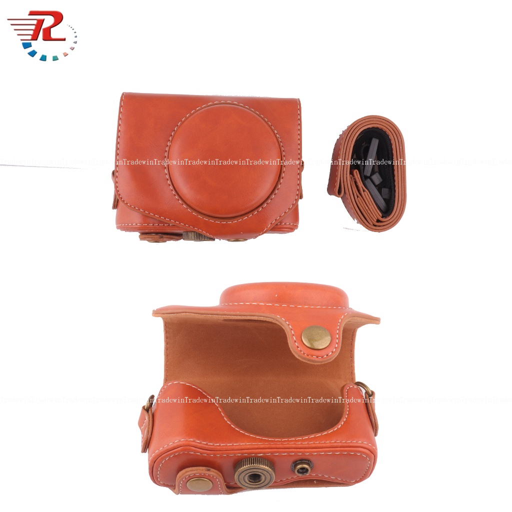 Túi Da Pu Đựng Máy Ảnh Canon G7X2 G7Xii G7X Mark ii Canon G7X2 G7Xii G7X Mark ii Có Dây Đeo Vai