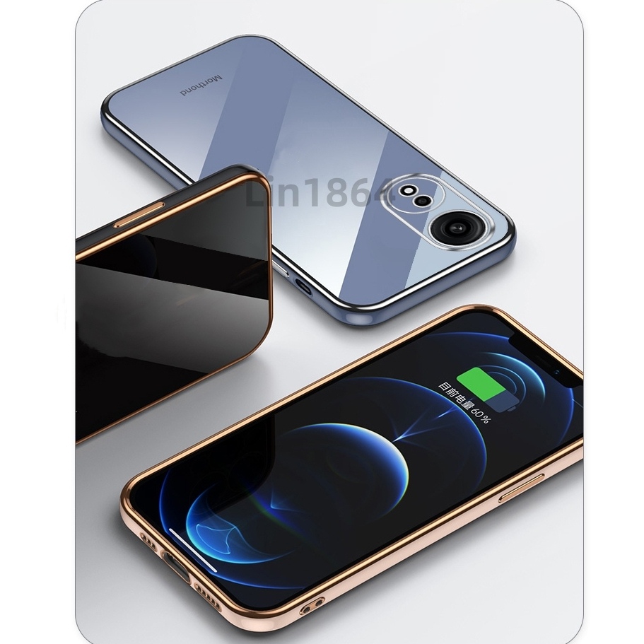 ốp lưng mềm mạ sang trọng tương thích với Cho OPPO A1Pro A93/F17Pro A93S A95 A97 A1K A16K A16 A16S A16E A17 Ốp silicon TPU màu trơn đơn giản case