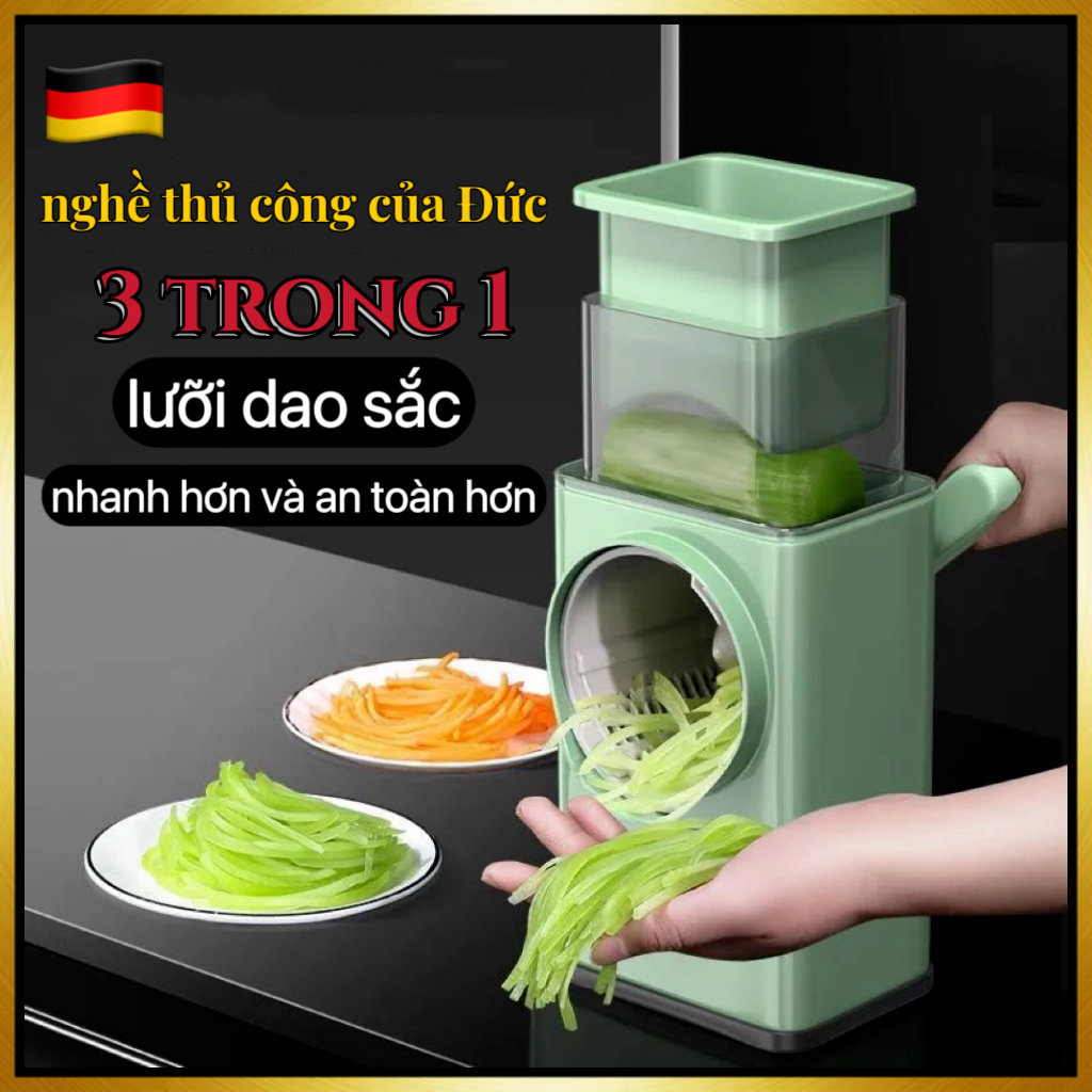 GUANHUA Máy Thái Lát Rau Củ/Dụng Cụ Cắt Gọt Rau Củ Quả 4 Trong 1 Đa Năng Tiện Dụng