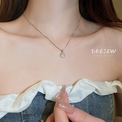 DREJEW Vòng cổ Mặt Tròn Thiết Kế Đơn Giản Thời Trang