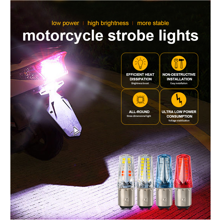 Đèn LED Xi Nhan 1157 BAY15D P21-5W Gắn Đuôi Xe Mô Tô Honda YAMAHA