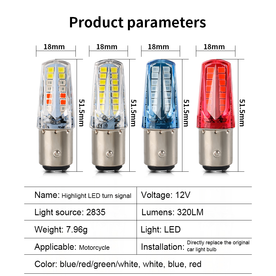 Set 2 Đèn LED Xi Nhan 1157 Bay15d P21-5W 2835 32smd Gắn Đuôi Xe Mô Tô