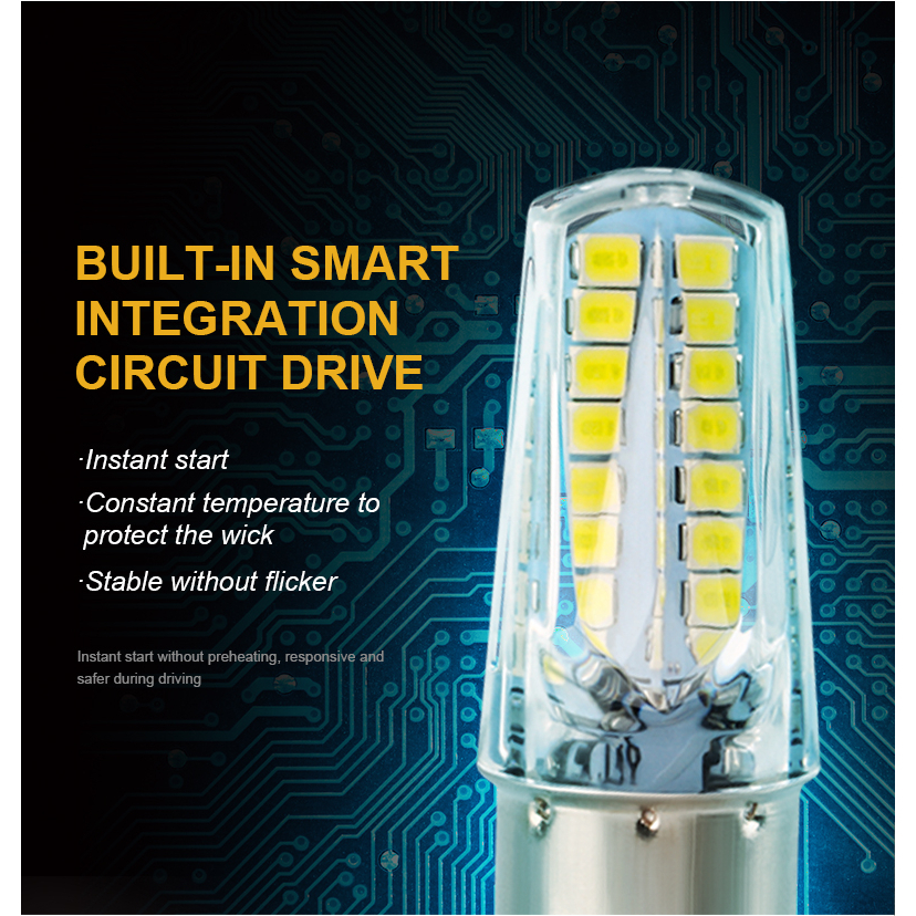 Set 2 Đèn LED Xi Nhan 1157 Bay15d P21-5W 2835 32smd Gắn Đuôi Xe Mô Tô