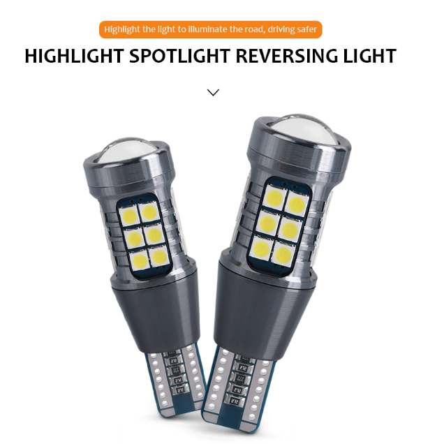 1 Đèn Led Tín Hiệu Đuôi Xe Ô Tô Siêu Sáng T15 W16W Led 921 912 3030 27SMD 12V