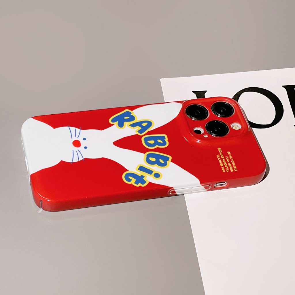 Ốp Điện Thoại Hình Thỏ Chống Rơi Chống Dấu Vân Tay Cho iPhone 11 12 13Pro 7 / 8plus 14 xr xsmax x 11Promax 13 14Pro
