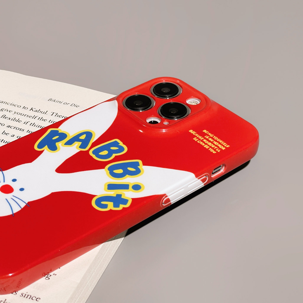 Ốp Điện Thoại Hình Thỏ Chống Rơi Chống Dấu Vân Tay Cho iPhone 11 12 13Pro 7 / 8plus 14 xr xsmax x 11Promax 13 14Pro