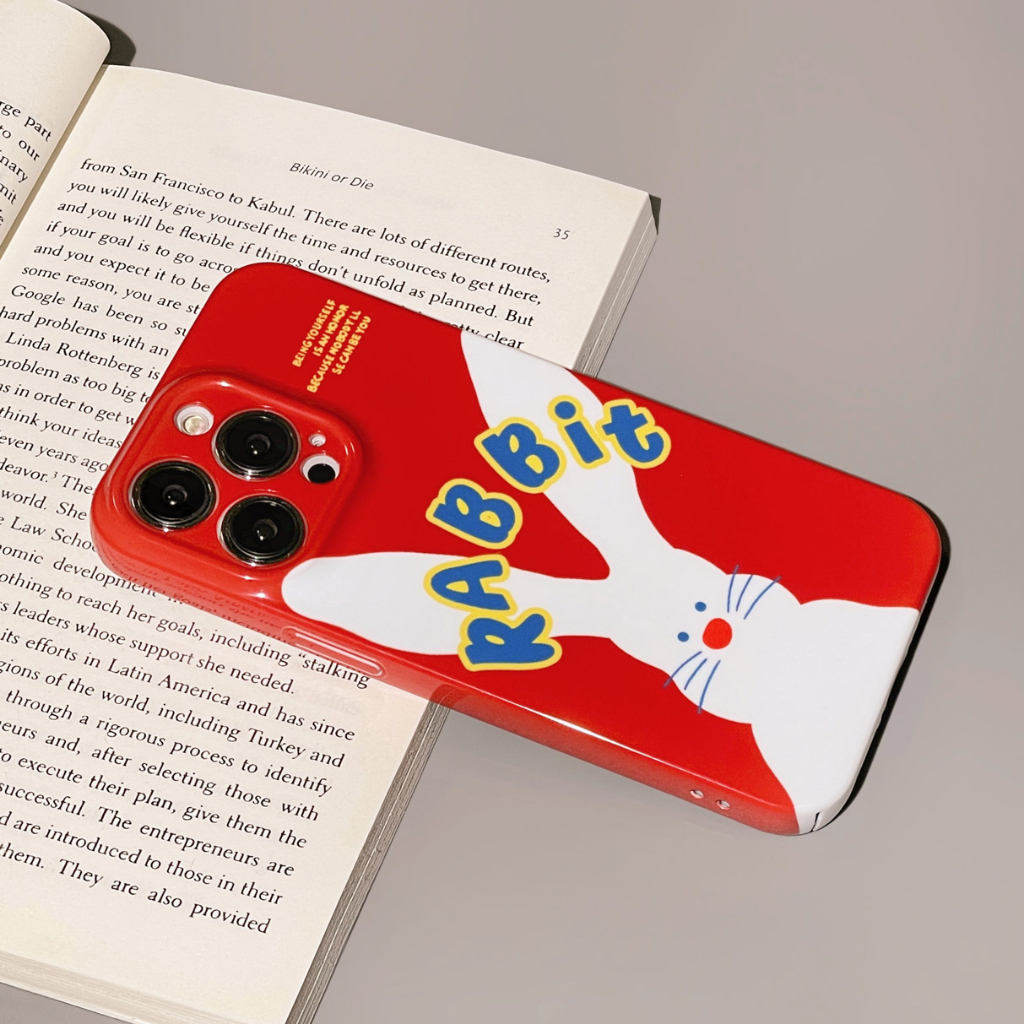 Ốp Điện Thoại Hình Thỏ Chống Rơi Chống Dấu Vân Tay Cho iPhone 11 12 13Pro 7 / 8plus 14 xr xsmax x 11Promax 13 14Pro