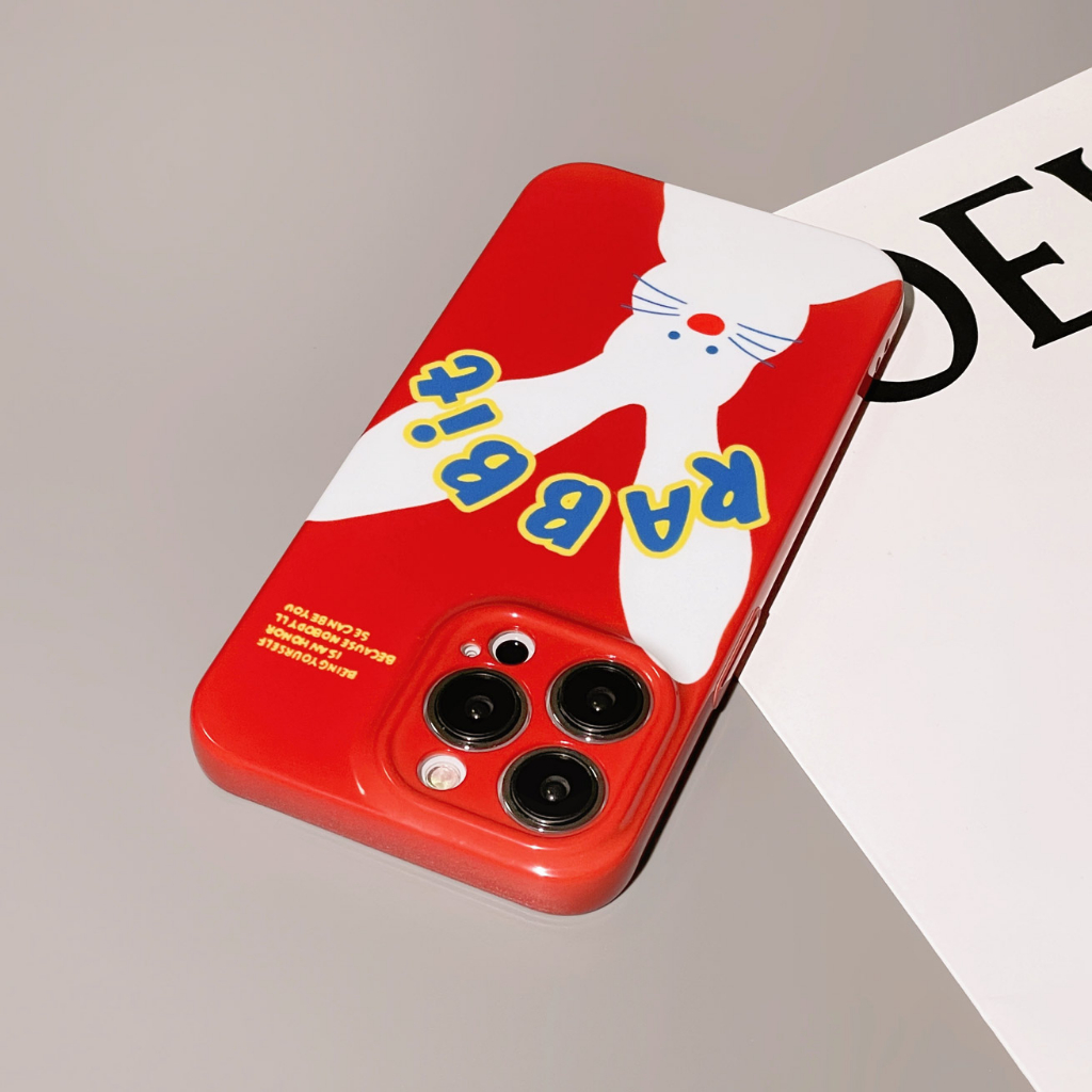 Ốp Điện Thoại Hình Thỏ Chống Rơi Chống Dấu Vân Tay Cho iPhone 11 12 13Pro 7 / 8plus 14 xr xsmax x 11Promax 13 14Pro