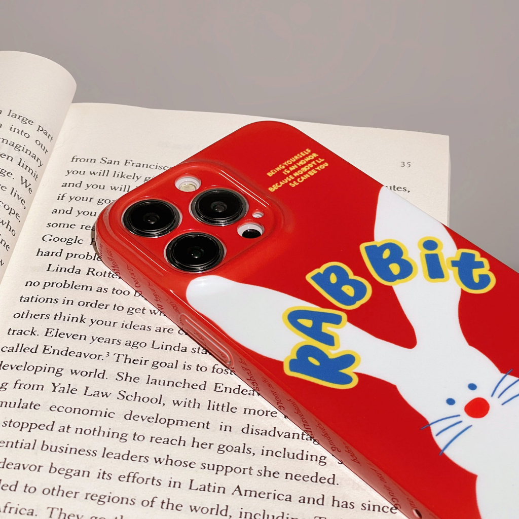 Ốp Điện Thoại Hình Thỏ Chống Rơi Chống Dấu Vân Tay Cho iPhone 11 12 13Pro 7 / 8plus 14 xr xsmax x 11Promax 13 14Pro