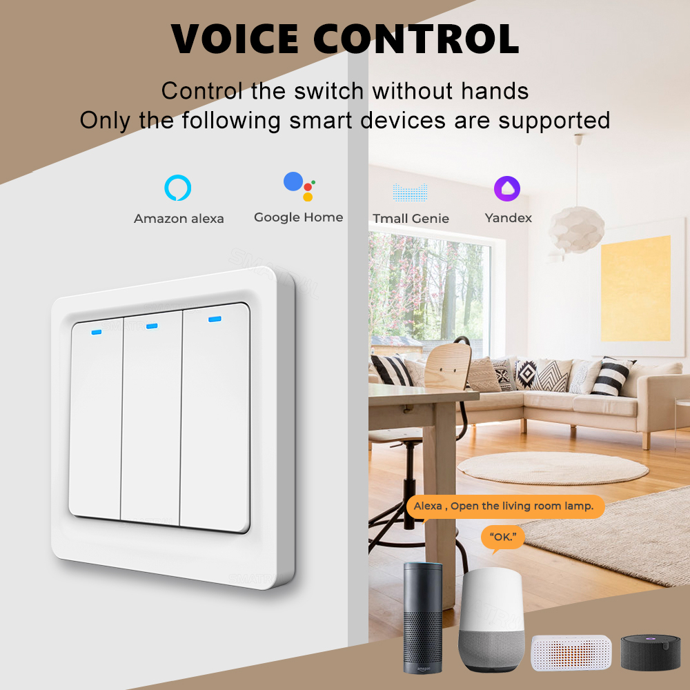 Công Tắc Đèn Thông Minh Zigbee Không Dây Trung Tính