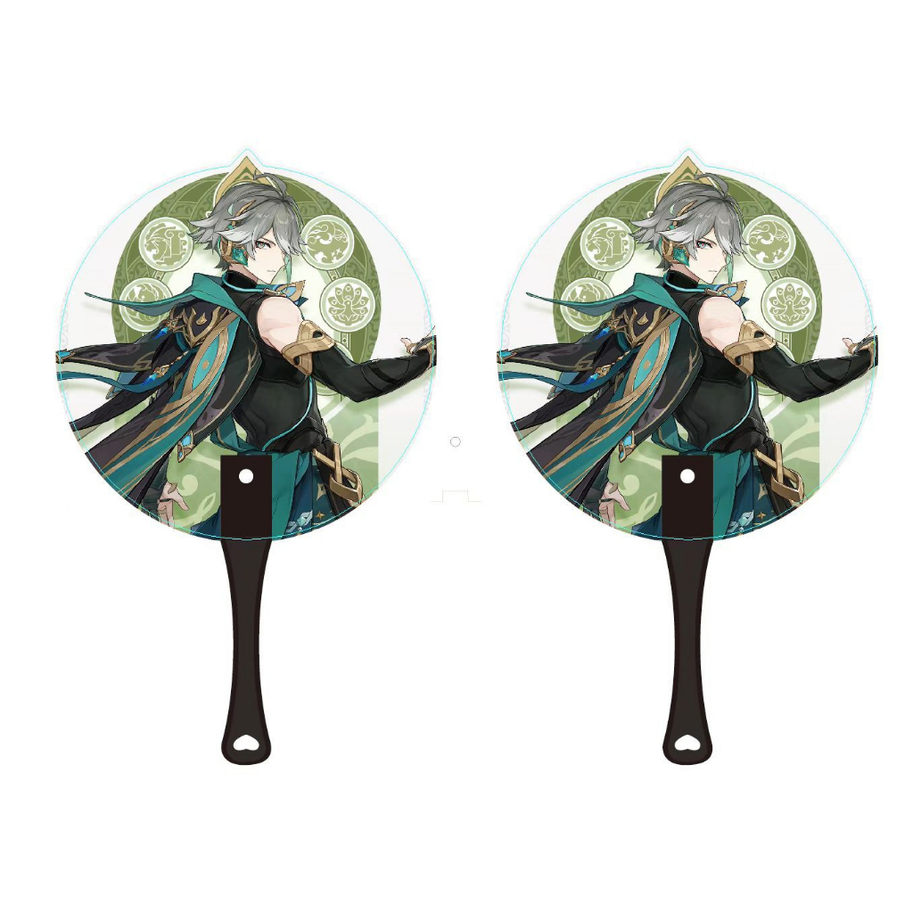 Anime Quạt tròn nhựa 25cm in theo 2 mặt