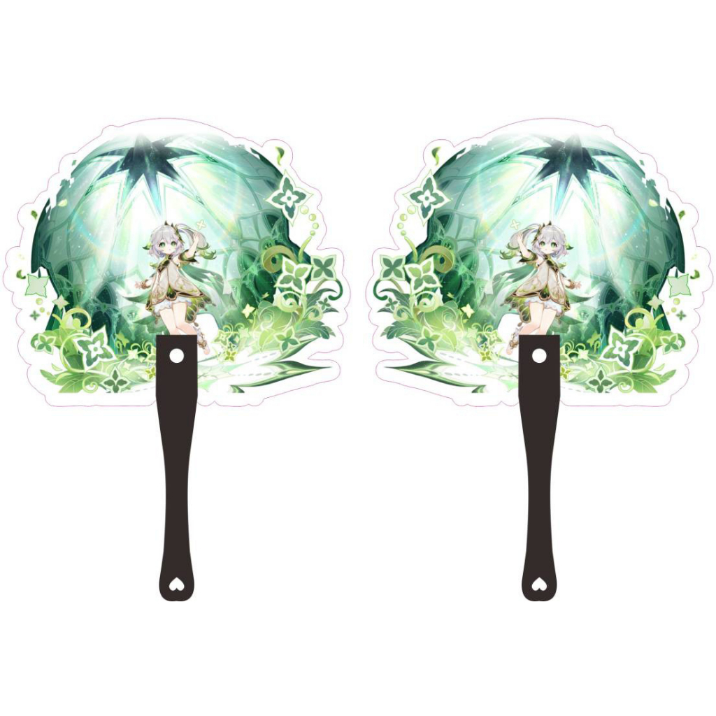 Anime Quạt tròn nhựa 25cm in theo 2 mặt