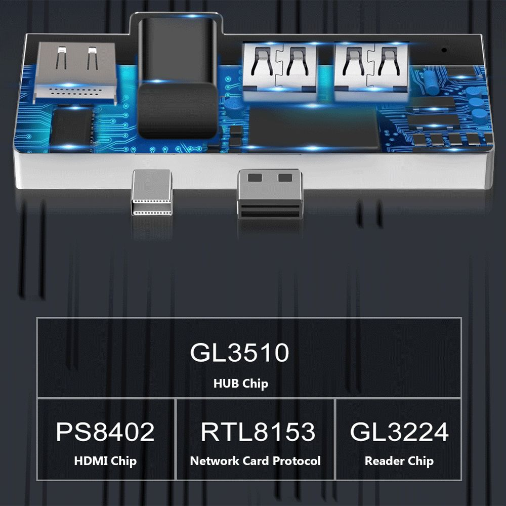 Đế Sạc USB 3.0 4K HDMI 4K Kèm Đầu Đọc Thẻ Nhớ Cho Microsoft Surface Pro 6 5 4 Hub