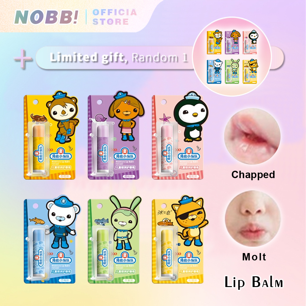 Son dưỡng môi bạch tuộc NOBB! cấp ẩm nuôi dưỡng chống nứt nẻ tự nhiên cho bé