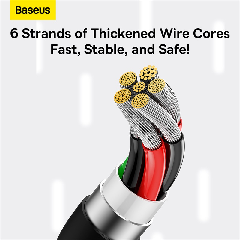Cáp Sạc Nhanh Baseus 6A USB Type C Cho Huawei P30 P40 Pro 5A Huawei Honor 50 Pro