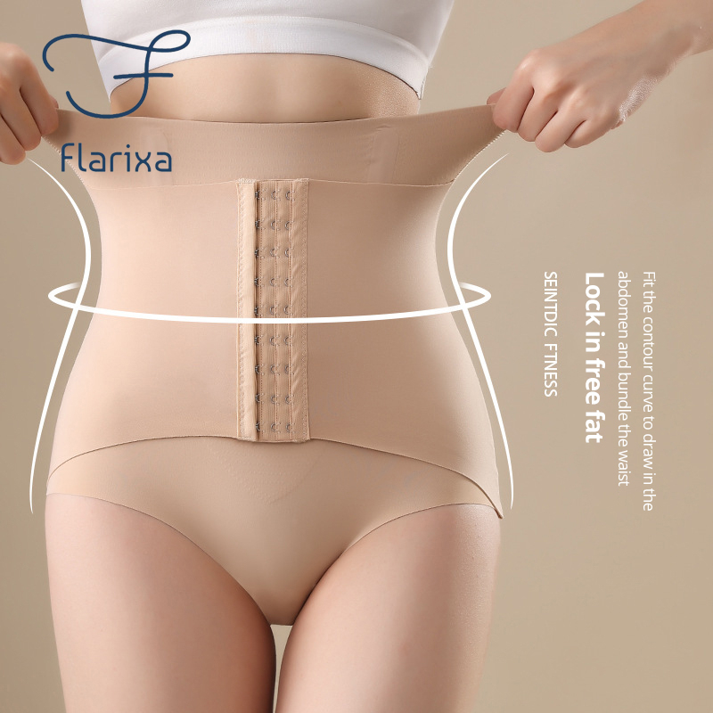 Flarixa Quần Lót Lưng Cao Định Hình Eo Không Đường May Plus Size Cho Nữ