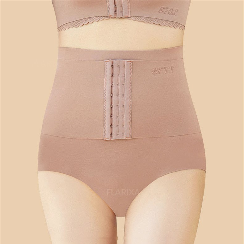 Flarixa Quần Lót Lưng Cao Định Hình Eo Không Đường May Plus Size Cho Nữ