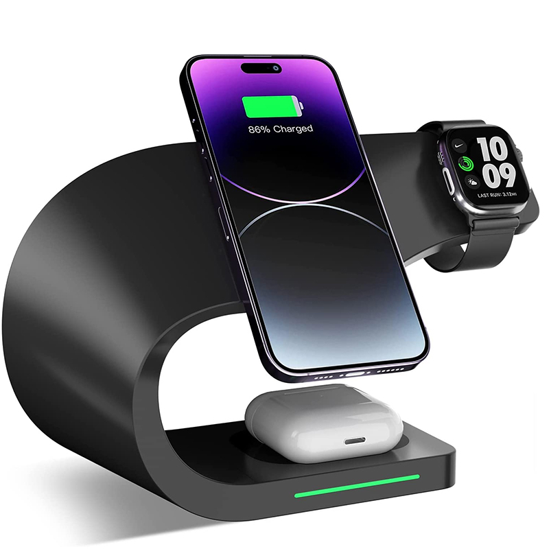 Đế Sạc Nhanh Không Dây 4 Trong 1 15W Qi Cho iPhone 14 / 13 / 12 Pro Max 8 / 7 / 6 / 5 / 4 / 3 / 2 / Airpods Pro2 / Pro