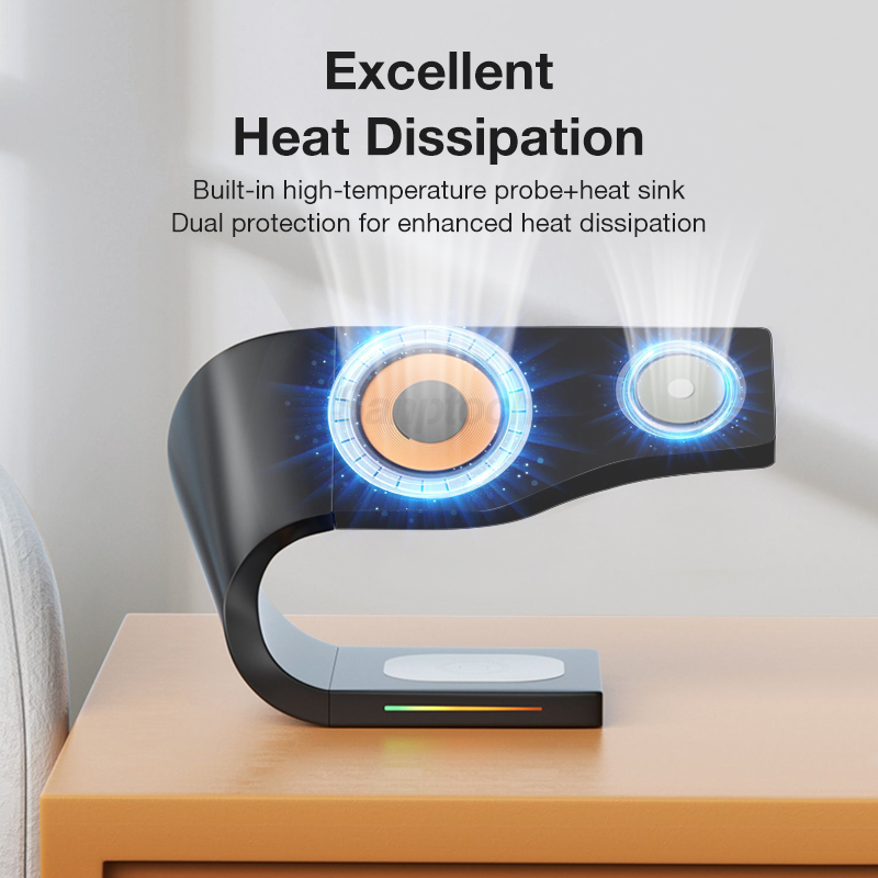 Đế Sạc Nhanh Không Dây 4 Trong 1 15W Qi Cho iPhone 14 / 13 / 12 Pro Max 8 / 7 / 6 / 5 / 4 / 3 / 2 / Airpods Pro2 / Pro