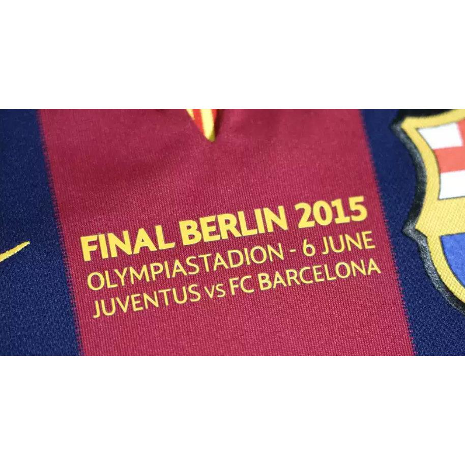 Bộ Quần Áo Đá Banh Đội Tuyển Barcelona Sân Nhà 2014 / 15 UCL Size S-2XL