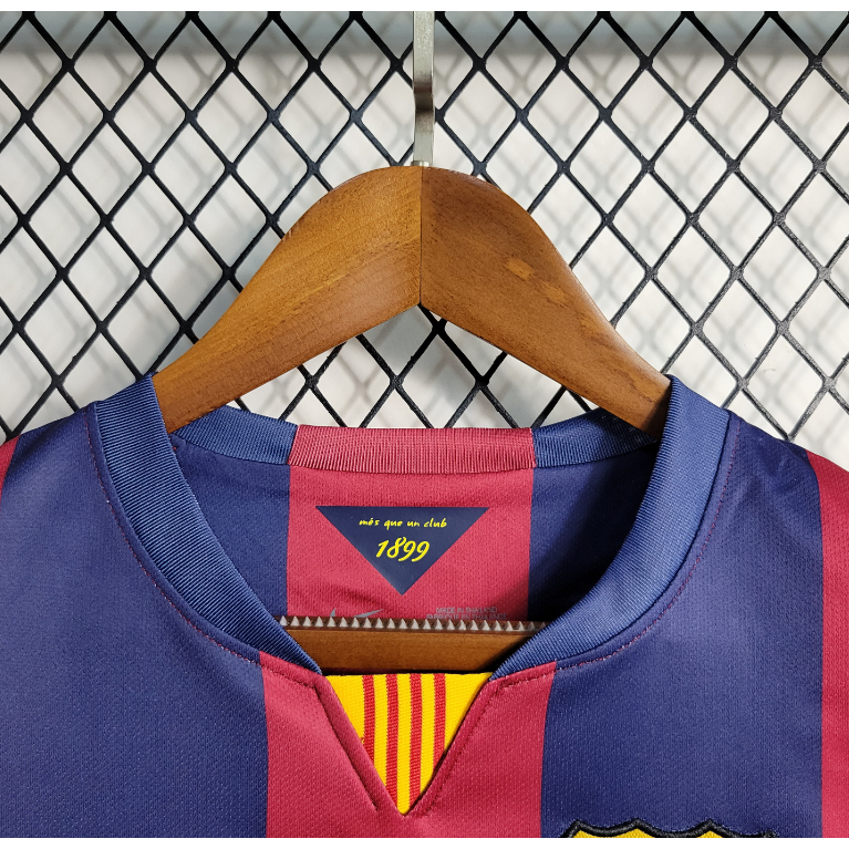 Bộ Quần Áo Đá Banh Đội Tuyển Barcelona Sân Nhà 2014 / 15 UCL Size S-2XL
