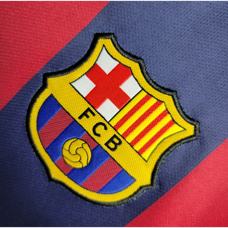 Bộ Quần Áo Đá Banh Đội Tuyển Barcelona Sân Nhà 2014 / 15 UCL Size S-2XL